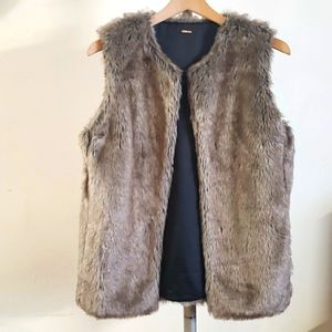 ALDO Faux Fur Vest - Black